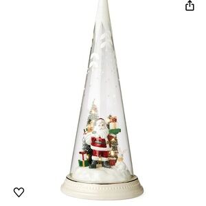 Lenox Merry and Bright Santa and Gifts Light up Christmas Cone